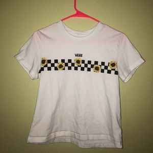 ~Vans~ white sunflower tee